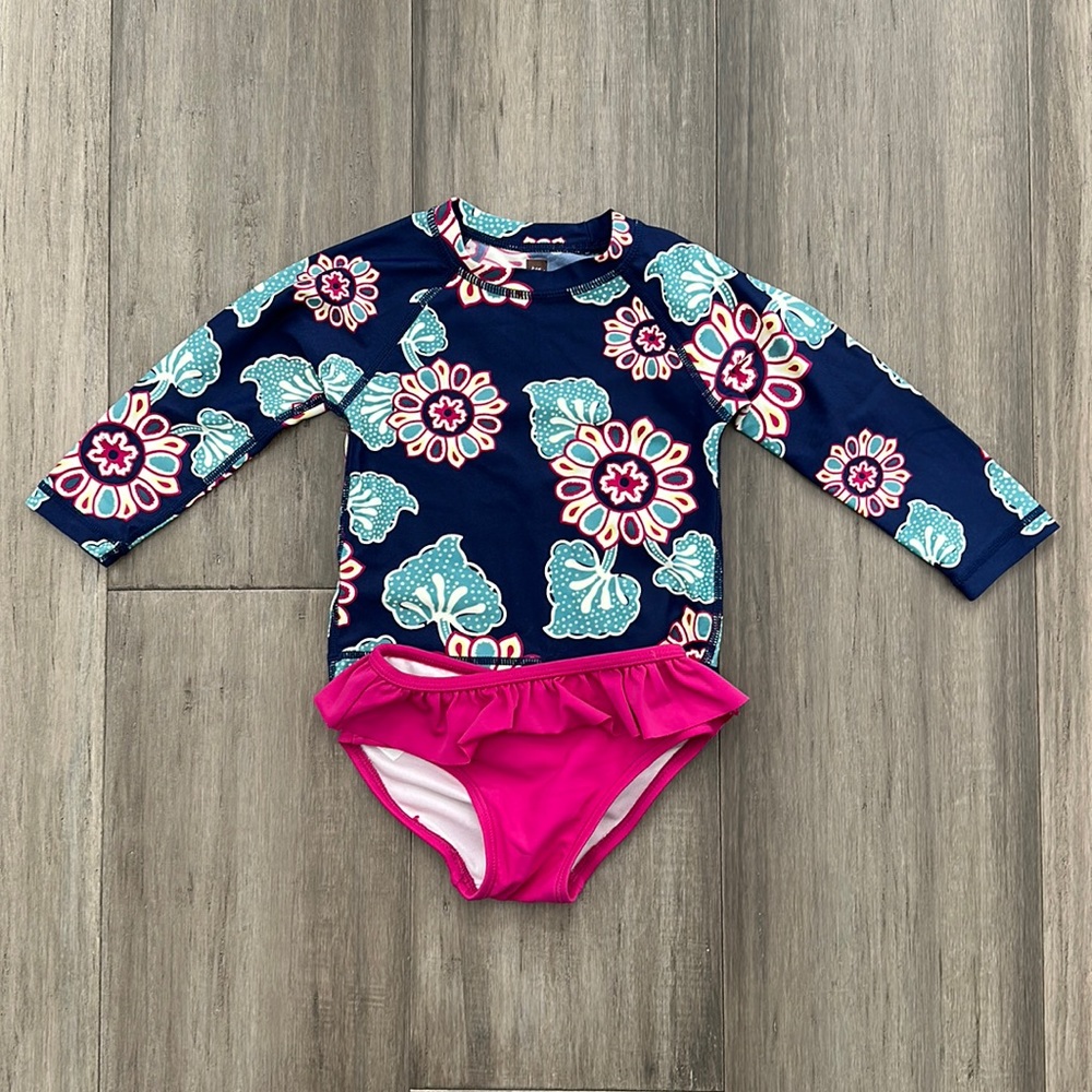Tea Collection Rash Guard Baby Swim Set Size 12/18M